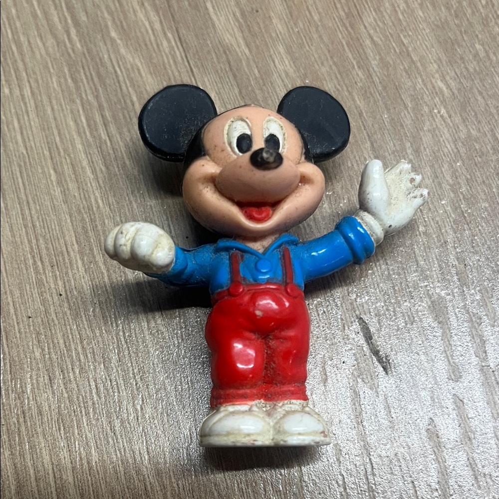 Disney Vintage Mickey Mouse Figurine - Red, Blue, Black